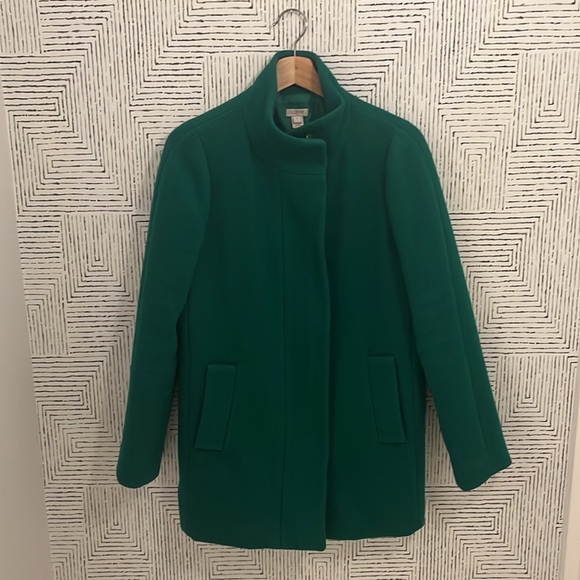 Gorgeous jade green Cocoon coat - Picture 2 of 6